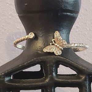 Brighton and Swarovski Crystal Hindged Butterfly Bracelet